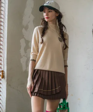 BENECIA 12 Grand Unbalanced Skirt - Brown