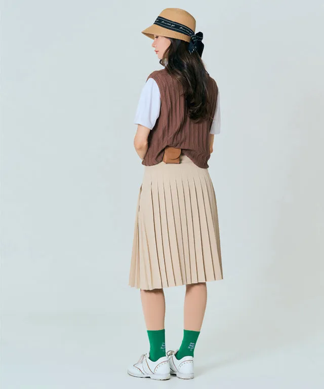 BENECIA 12 Sera Long Skirt [Total Length 65cm] - Beige