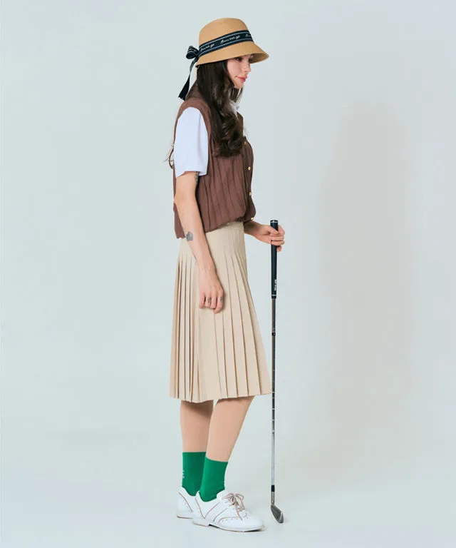 BENECIA 12 Sera Long Skirt [Total Length 65cm] - Beige