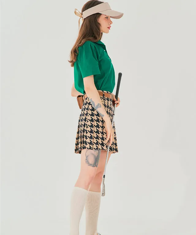 BENECIA 12 Summer Silky Hound Skirt - Beige