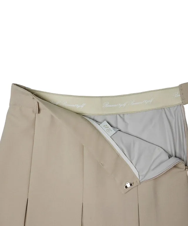 BENECIA 12 Wide Pleated - Beige
