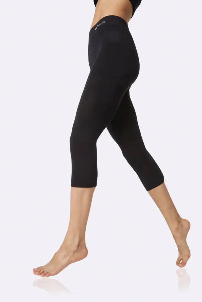 Boody Bamboo EcoWear Women's 3/4 Legging - Black - X-Small