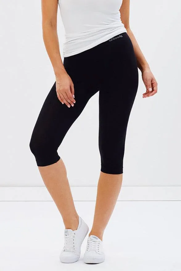 Boody Bamboo EcoWear Women's 3/4 Legging - Black - X-Small