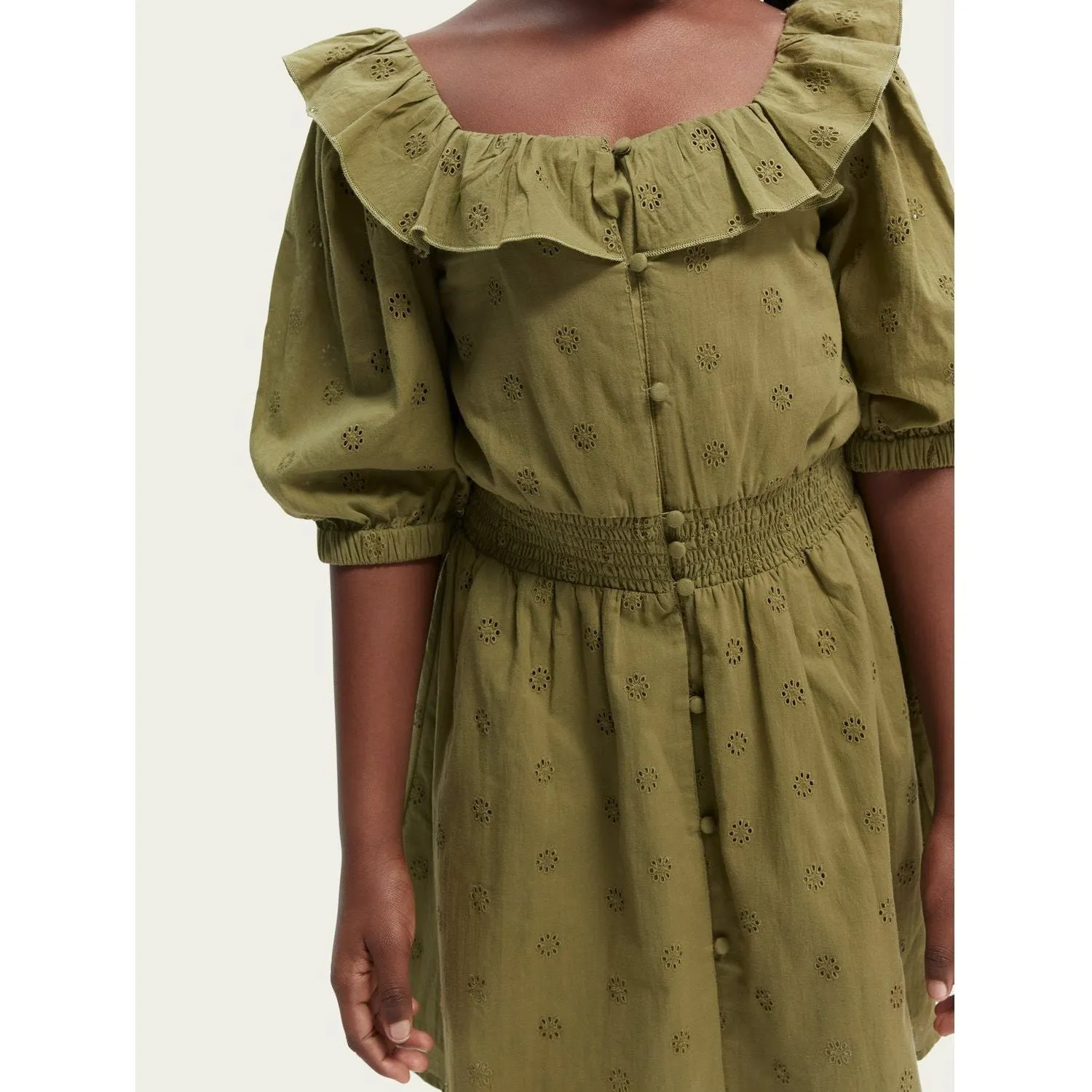 Broidery-Anglaise Dress - Bamboo