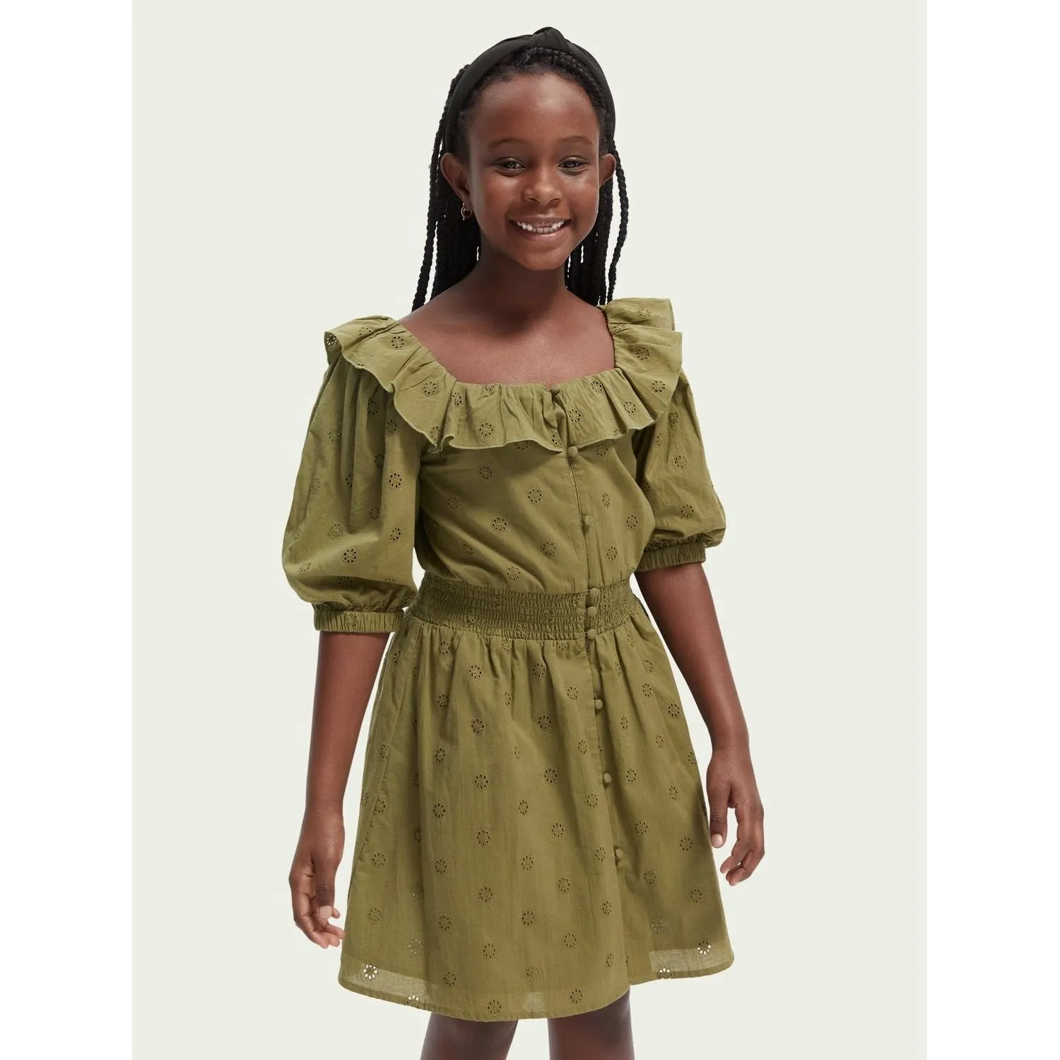 Broidery-Anglaise Dress - Bamboo