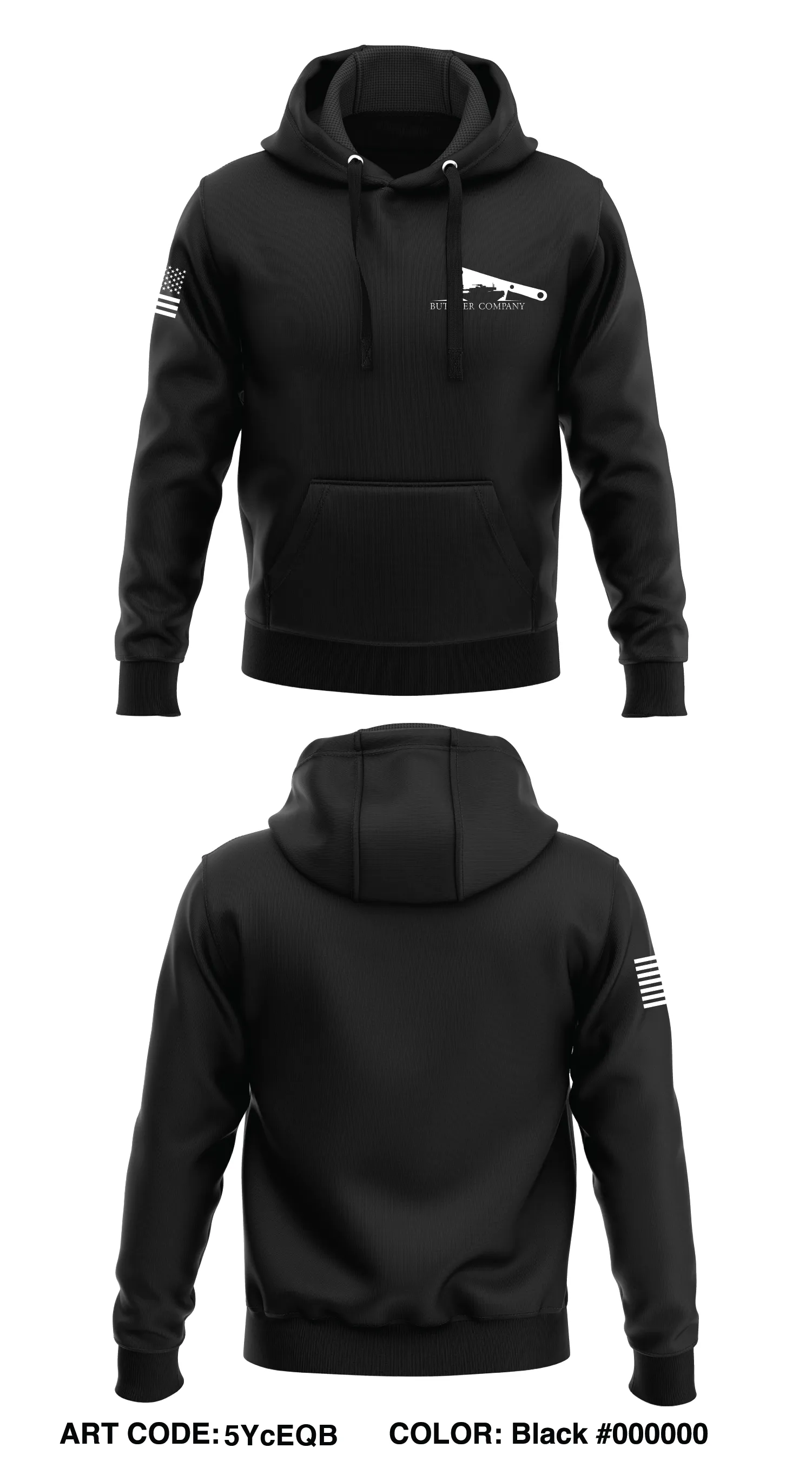 Butcher Co, 1-77 AR - Civvy  Core Men's Hooded Performance Sweatshirt - 5YcEQB