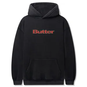 Butter Goods - Nylon Logo Applique Hoodie Black