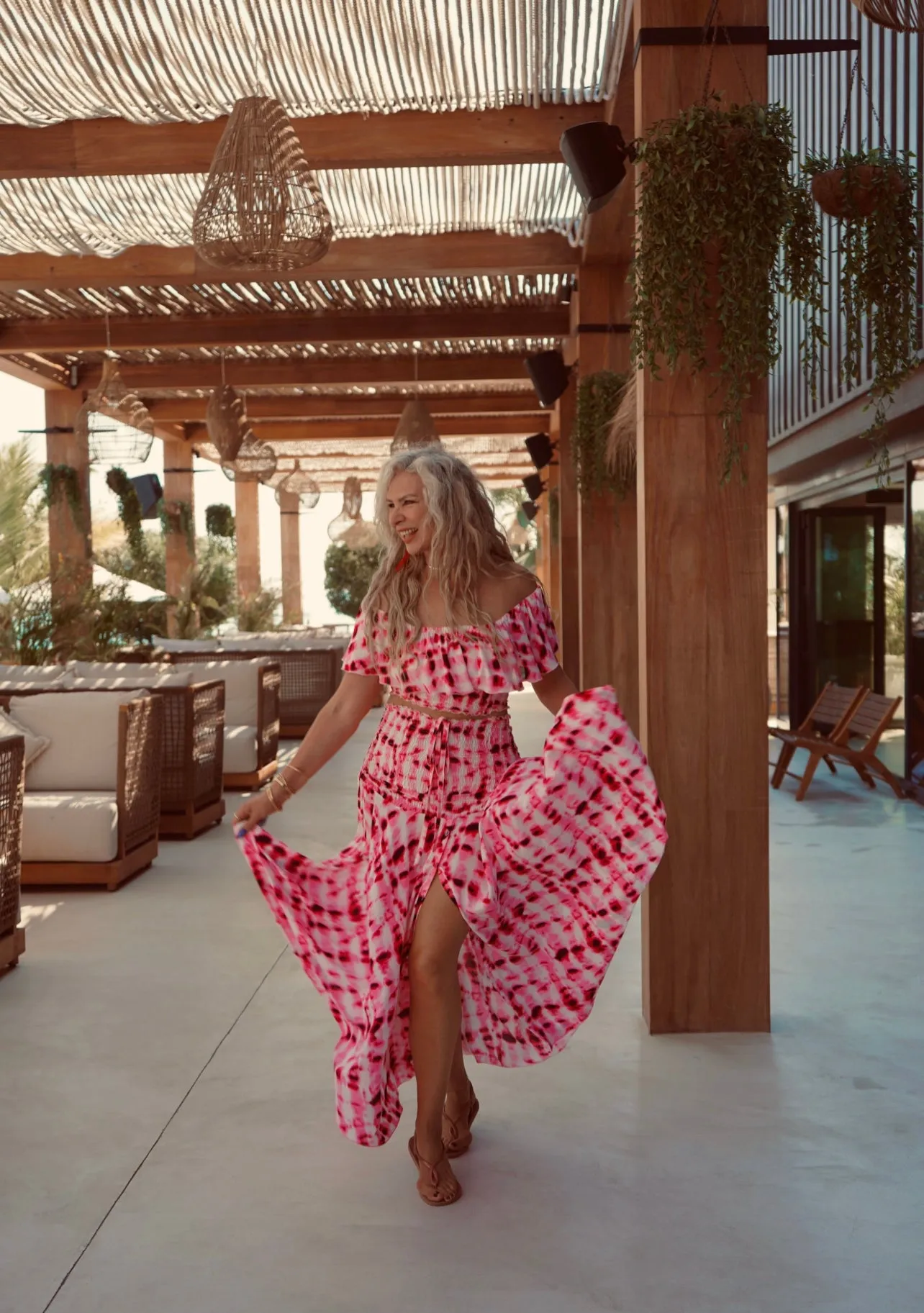 Butterfly skirt/dress - Magenta Tie Dye