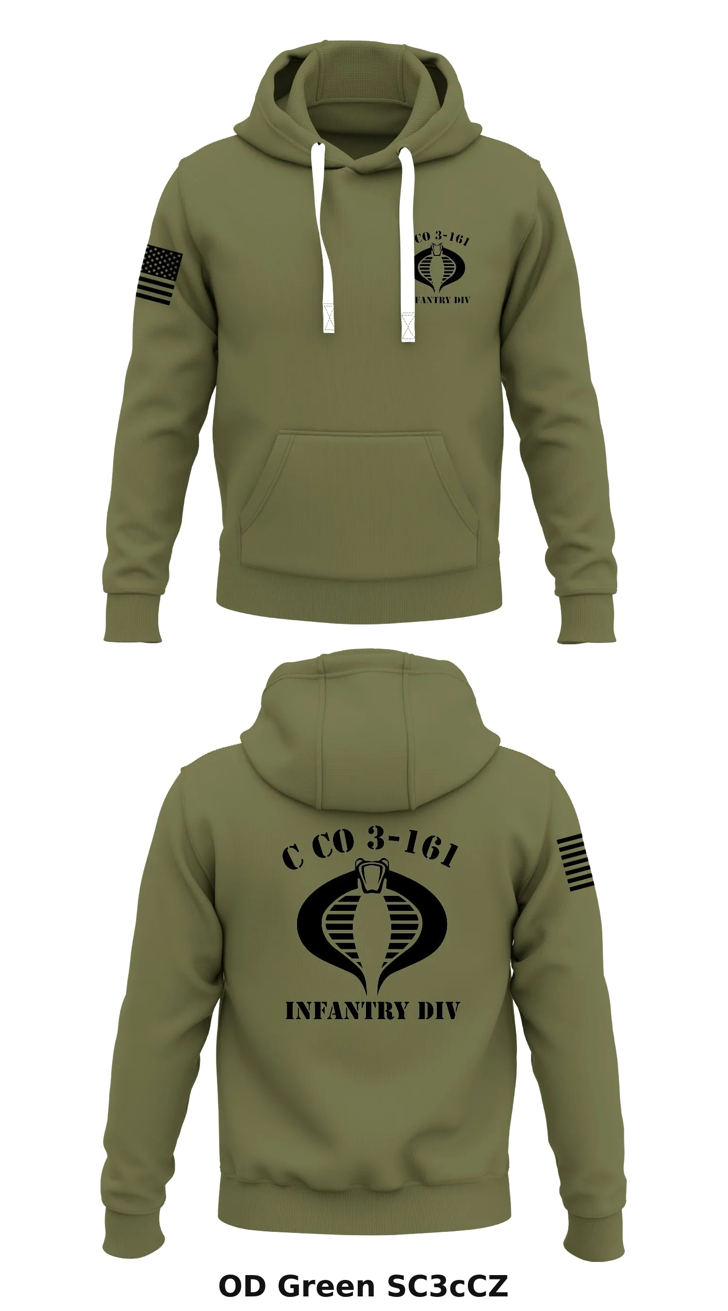 C CO 3-161 Infantry Div Store 1  Core Men's Hooded Performance Sweatshirt - SC3cCZ