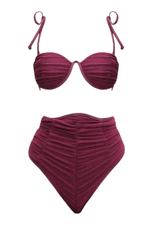 Capa High Waist Mesh Bikini | Amethyst