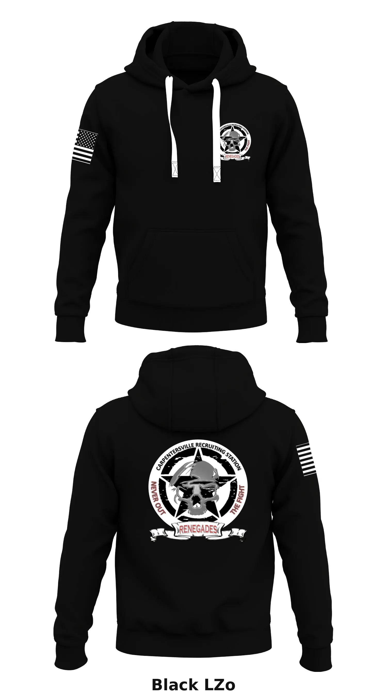 Carpentersville Recruiting Station  Store 1  Core Men's Hooded Performance Sweatshirt - LZo
