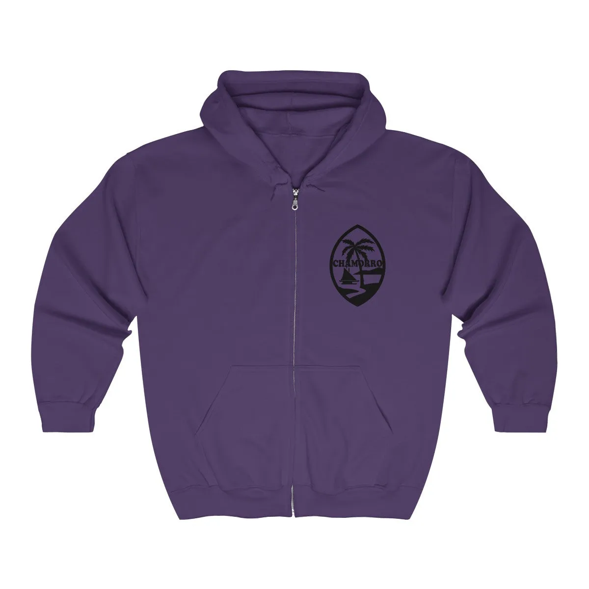 Chamorro Palms Zip Up Hooded Sweatshirt