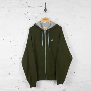 Champion Full Zip Hoodie - Green - L