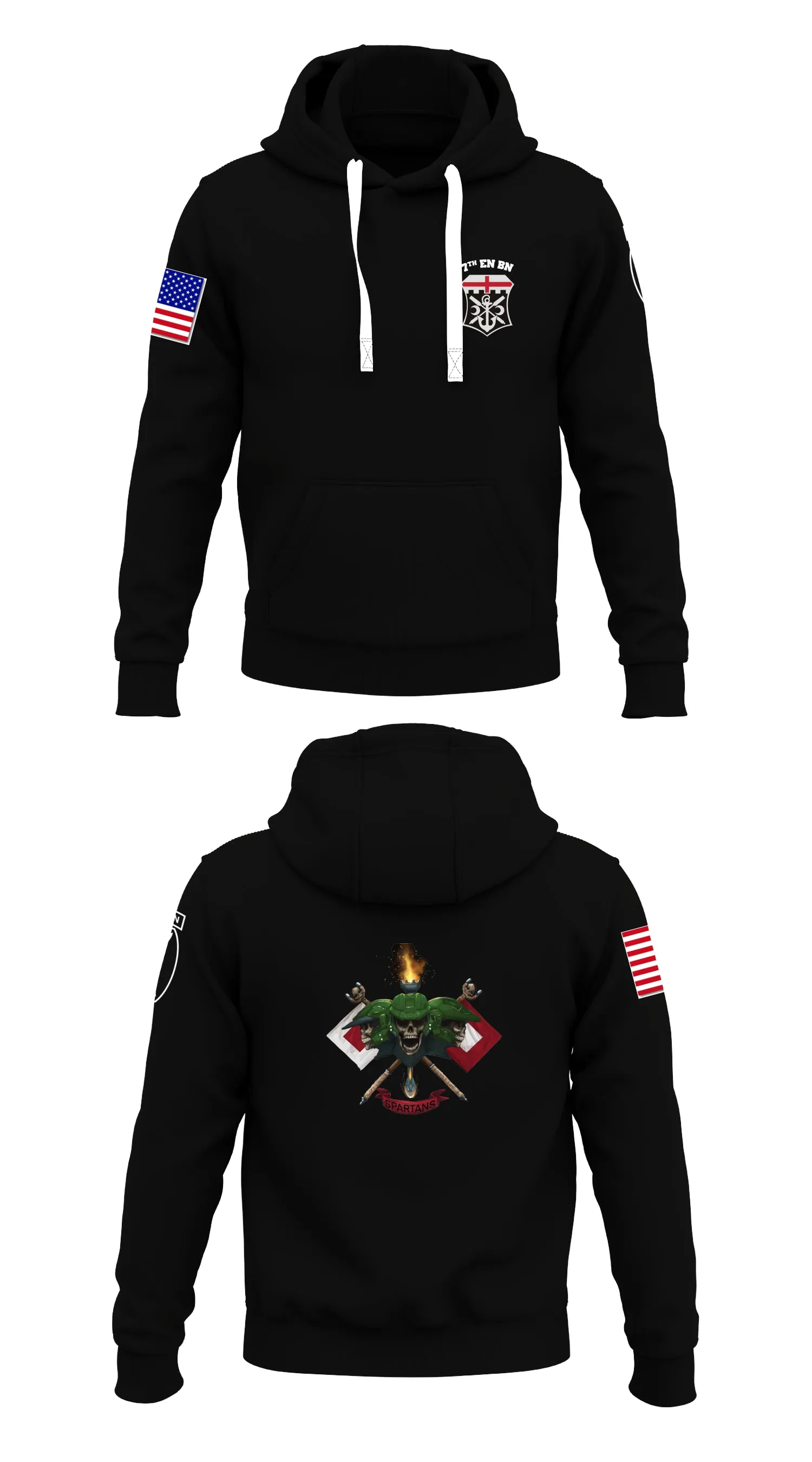 Charlie Company, 7th BEB, 1 BCT, 1th MTN DIV Store 1  Core Men's Hooded Performance Sweatshirt - 49288174511