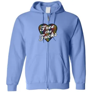 Chatty Fam Free The Fucks "with love" TS Unisex Zip Hoodie