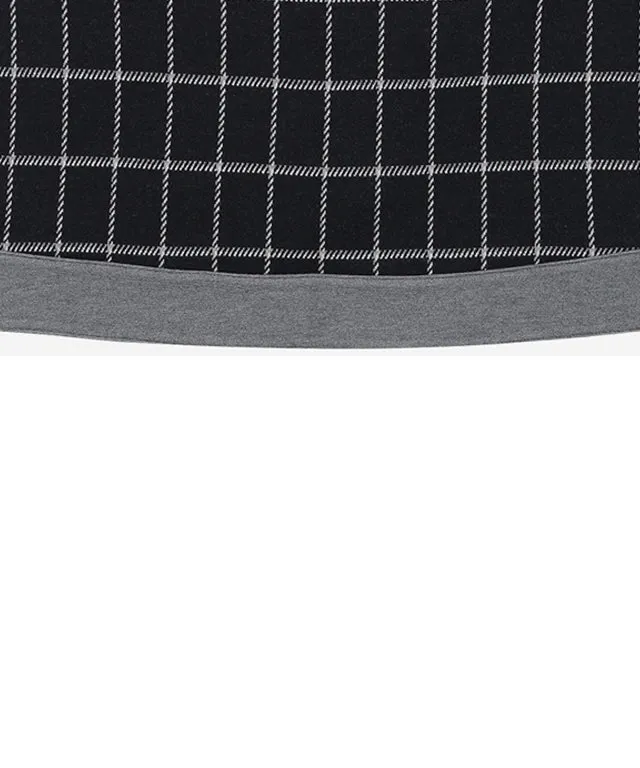 CHUCUCHU Pole Check Skirt - Gray