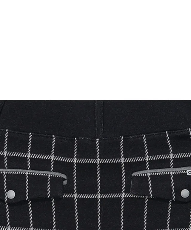 CHUCUCHU Pole Check Skirt - Gray