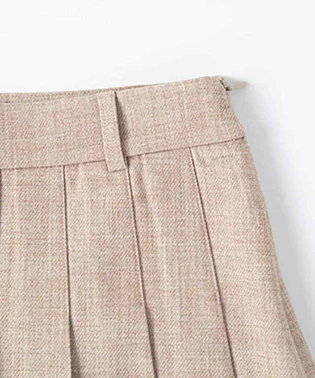 CHUCUCHU Sarah Twill Skirt - Beige