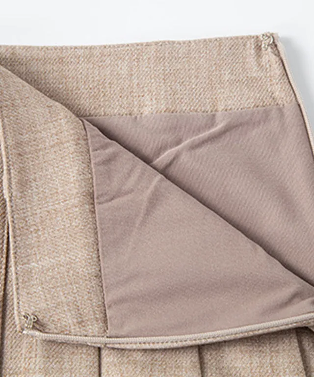 CHUCUCHU Sarah Twill Skirt - Beige