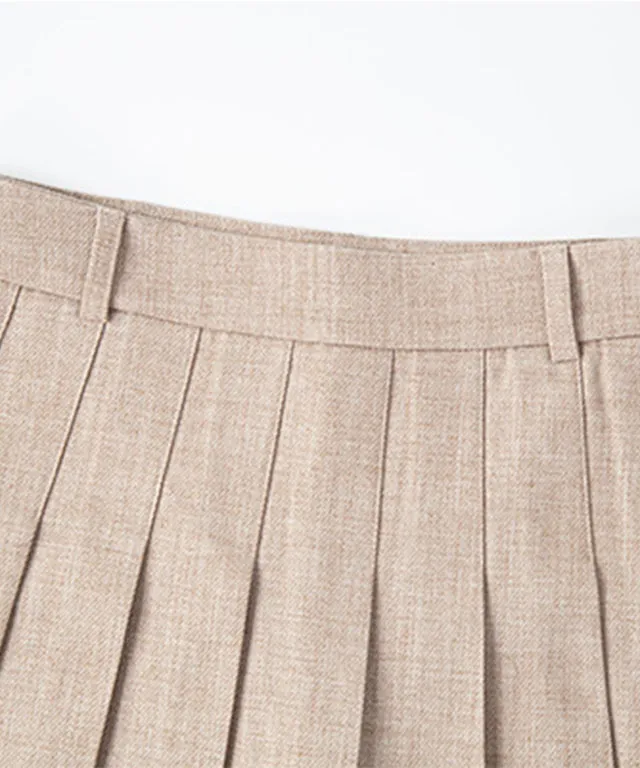CHUCUCHU Sarah Twill Skirt - Beige