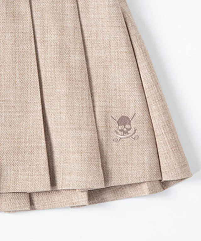 CHUCUCHU Sarah Twill Skirt - Beige