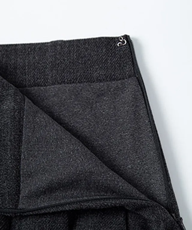 CHUCUCHU Sarah Twill Skirt - Charcoal