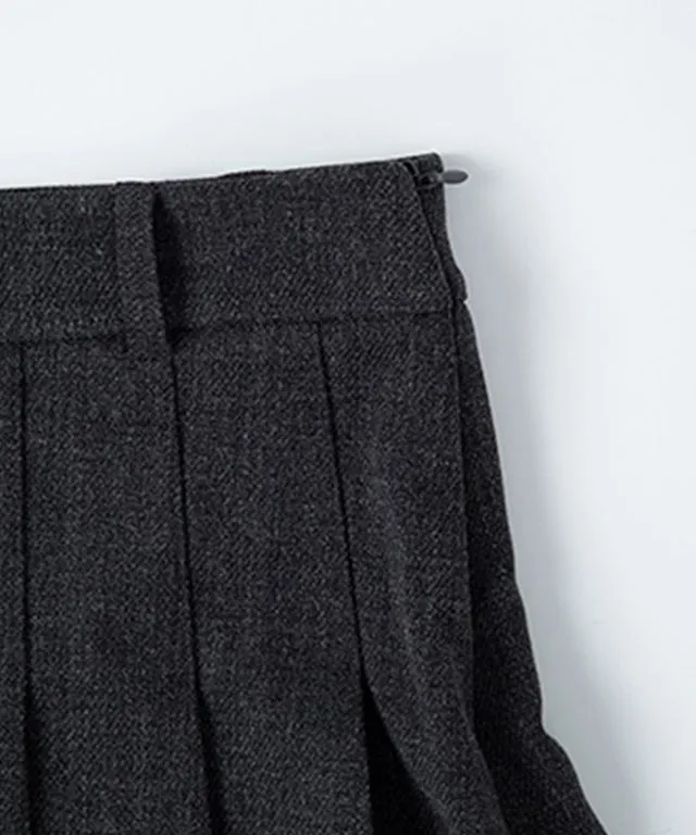 CHUCUCHU Sarah Twill Skirt - Charcoal