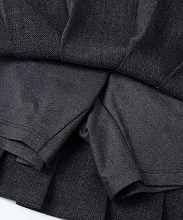 CHUCUCHU Sarah Twill Skirt - Charcoal