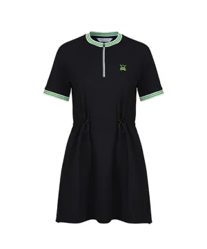 CHUCUCHU Women's Jersey String Dress - Black