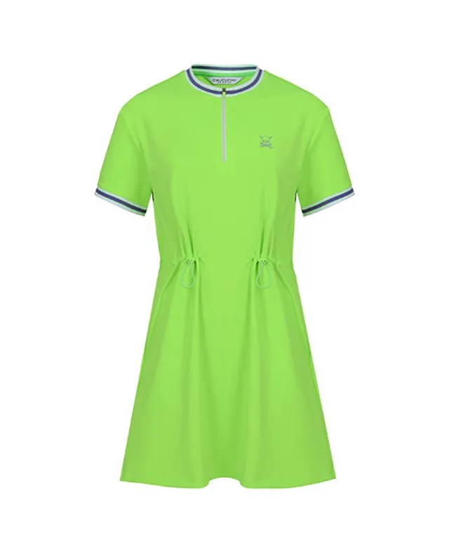 CHUCUCHU Women's Jersey String Dress - Green