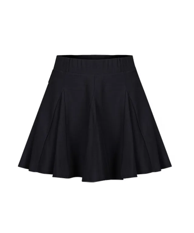 CHUCUCHU Women's Solid Triangle Skirt - Black
