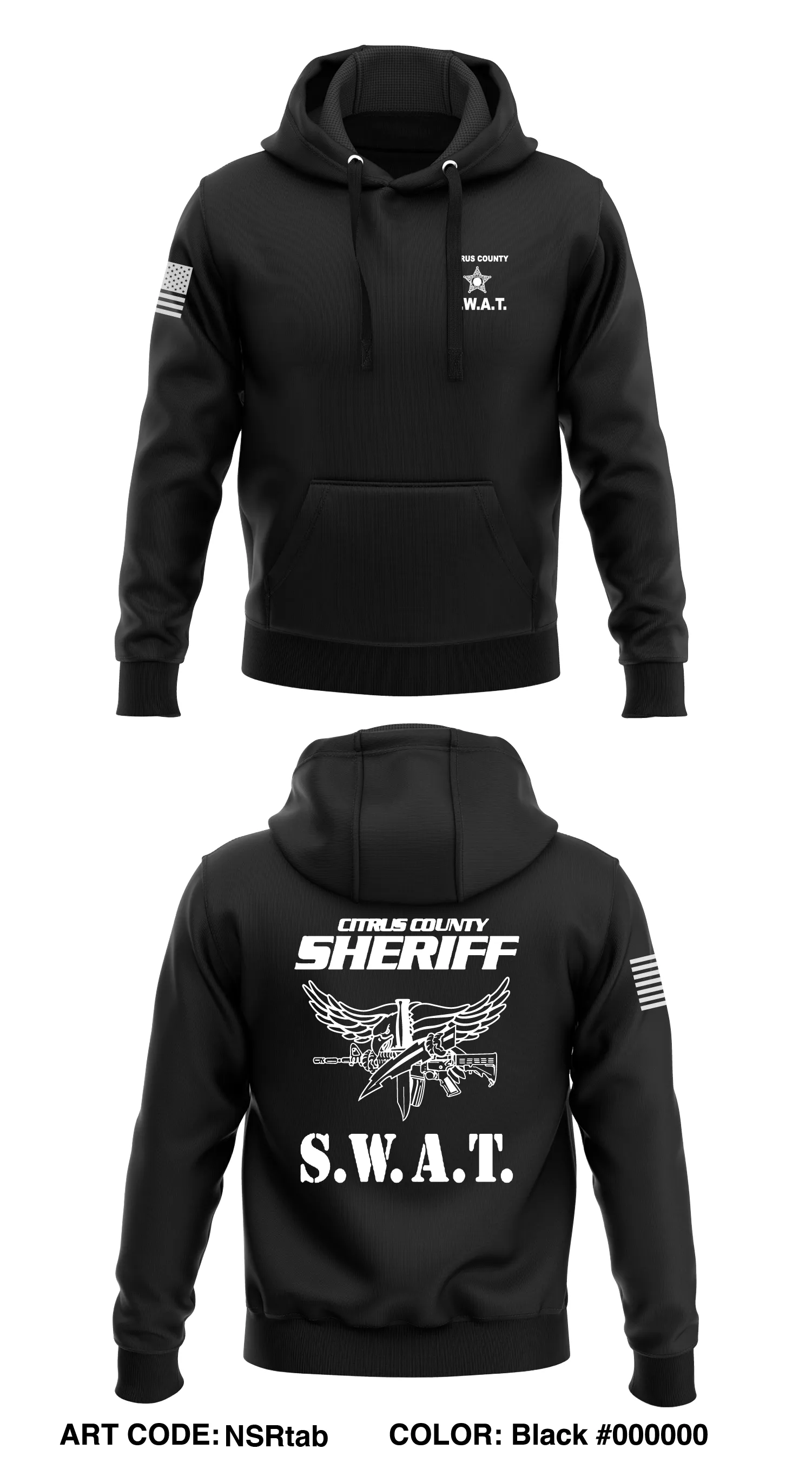 Citrus County SWAT Store 1  Core Men's Hooded Performance Sweatshirt - NSRtab