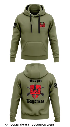Class 3-23, B Co, 554 EN BN  Core Men's Hooded Performance Sweatshirt - 9Xs3S2
