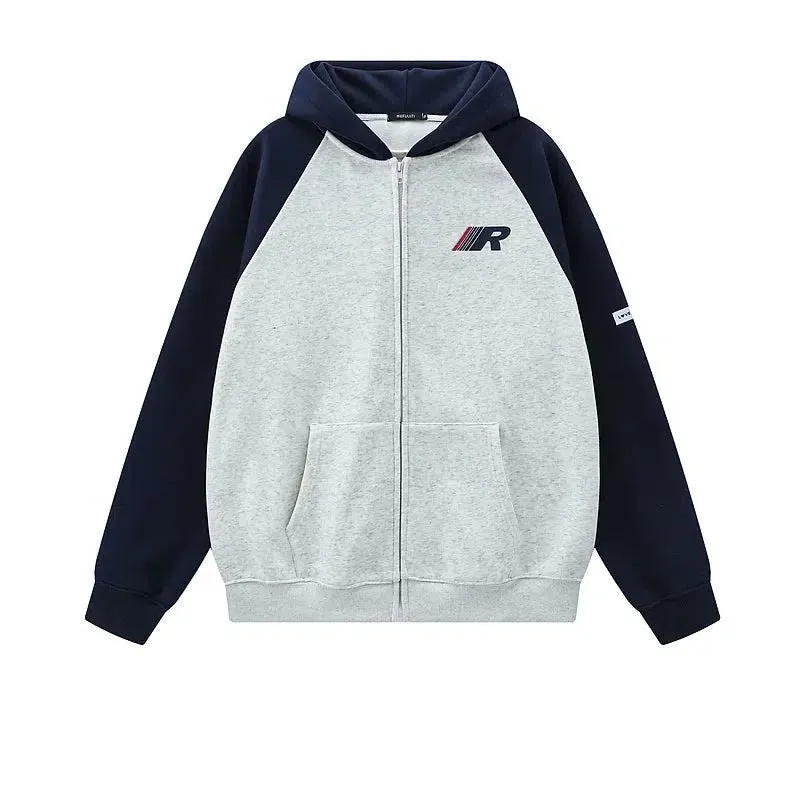 Colorblock Fleece Hooded Sweatshirt