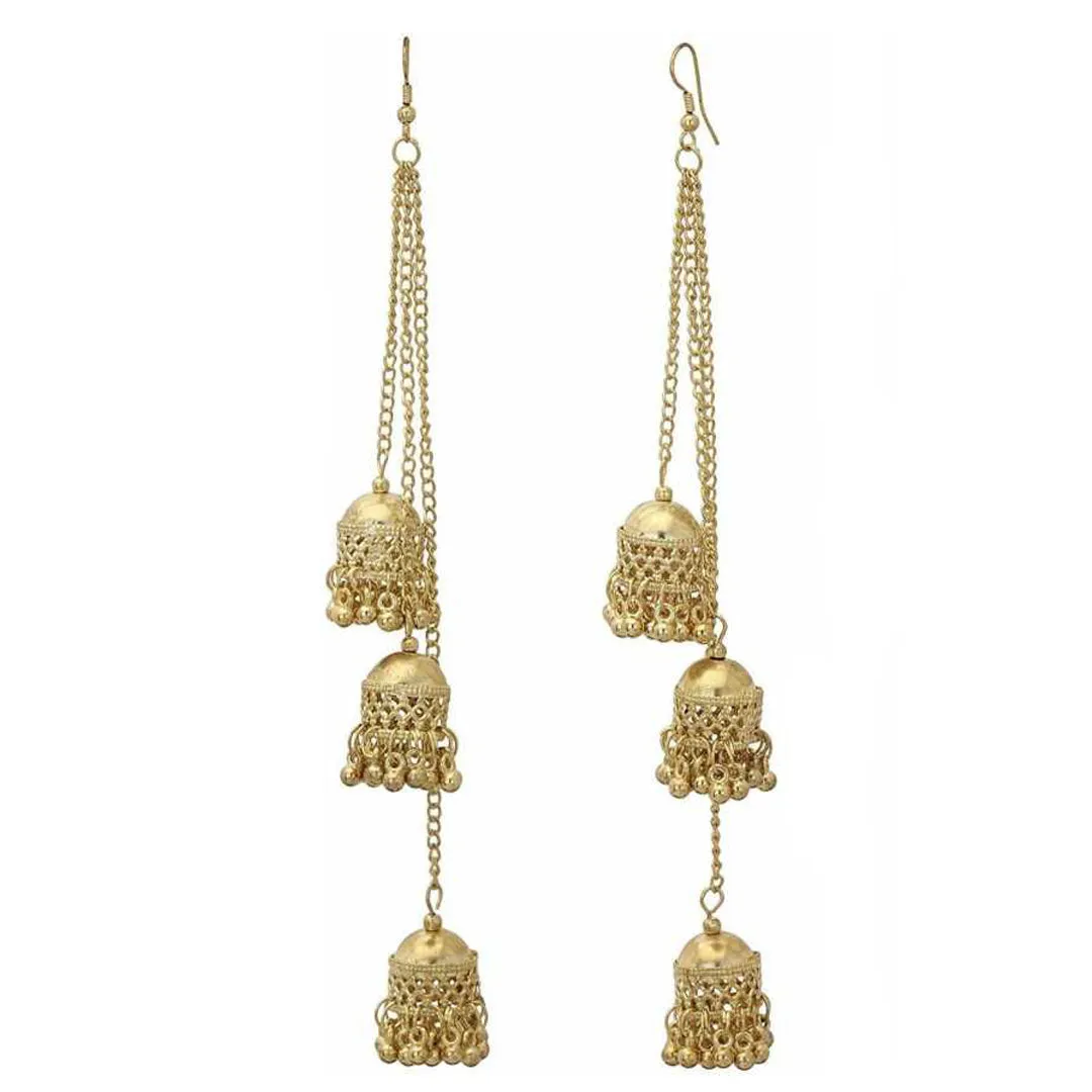 Combo Pack Of 3 Triple Jhumki In Oxidized Jhumki