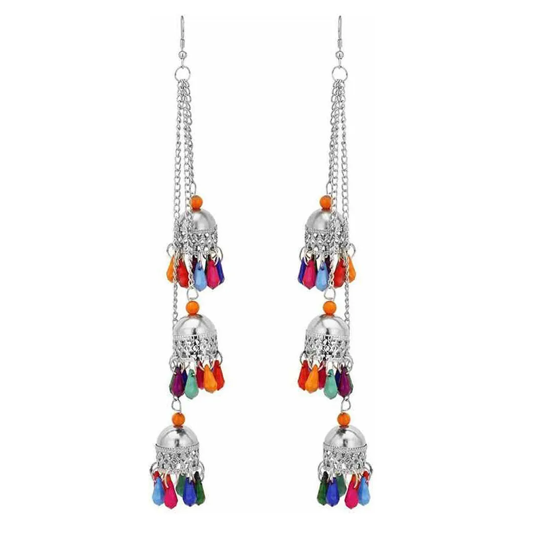 Combo Pack Of 3 Triple Jhumki In Oxidized Jhumki