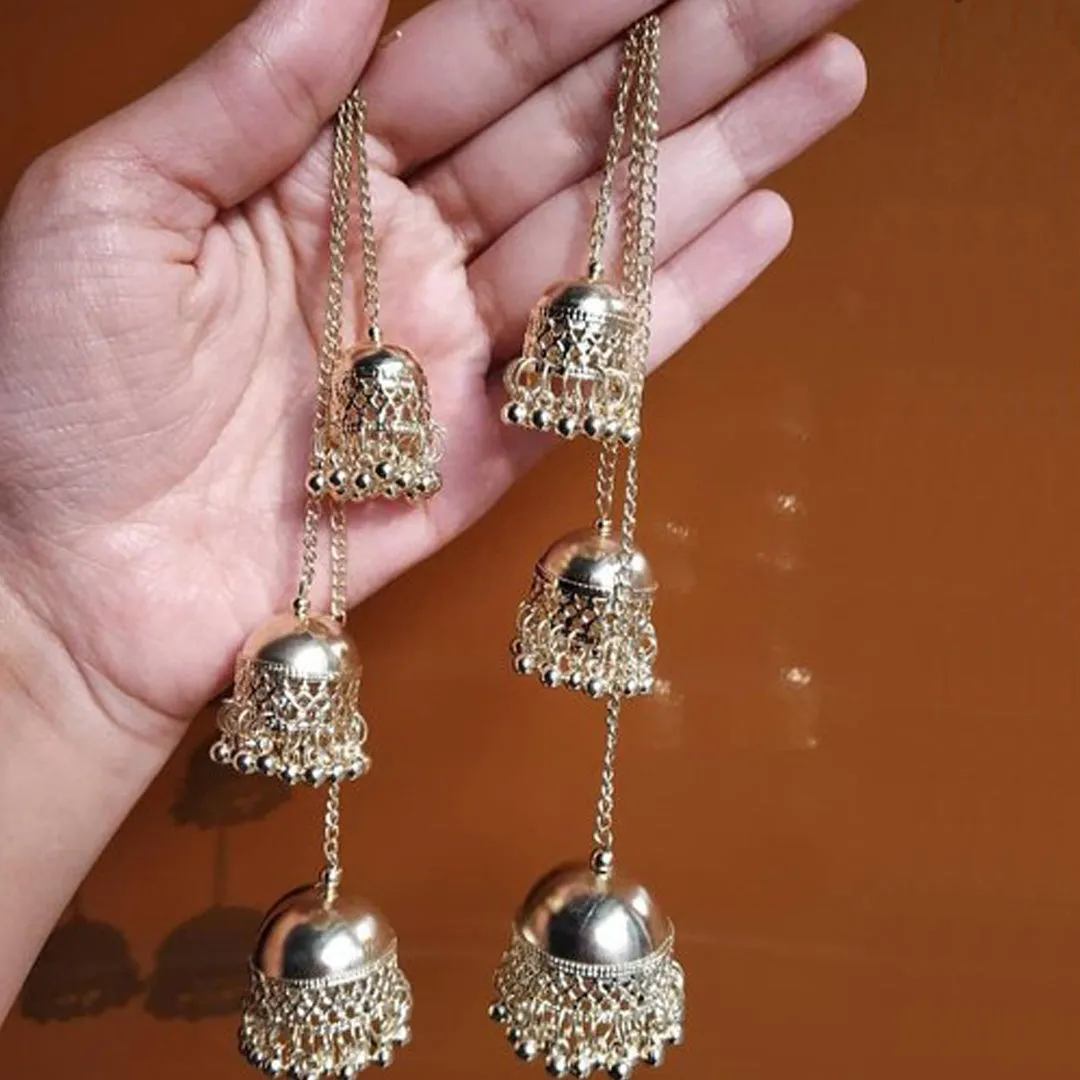 Combo Pack Of 3 Triple Jhumki In Oxidized Jhumki