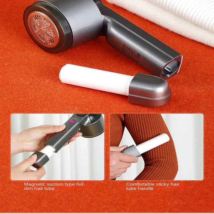 Crony Fabric Shaver, Lint Remover Rechargeable, Electric Portable Sweater Defuzzer with 3 Speeds, 6 Leaf Blades, Digital LED Display to Remove Pilling for Clothes, Furniture, Sweater, Couch, Blanket