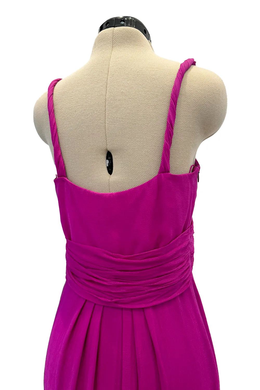 Cruise 2010 Christian Dior by John Galliano Pink Silk Chiffon Crossed Over Bodice Dress