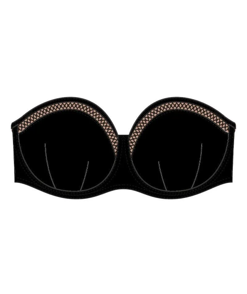 Curvy Kate First Class Bandeau Bikini Top - Black