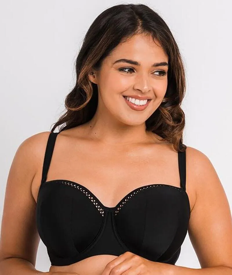 Curvy Kate First Class Bandeau Bikini Top - Black
