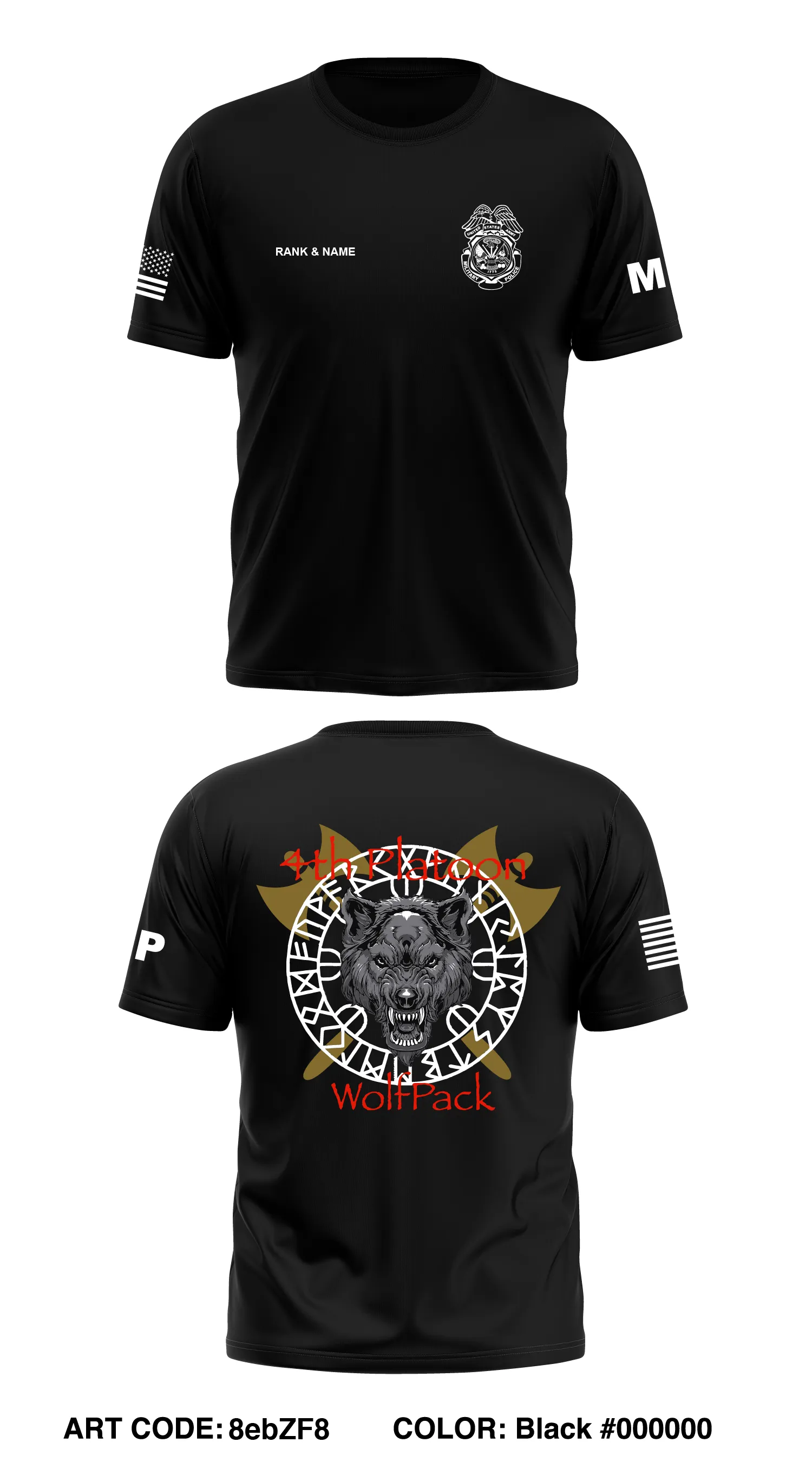 CUSTOM 4th PLT Wolfpack 49th MDB Core Men's SS Performance Tee - 8ebZF8