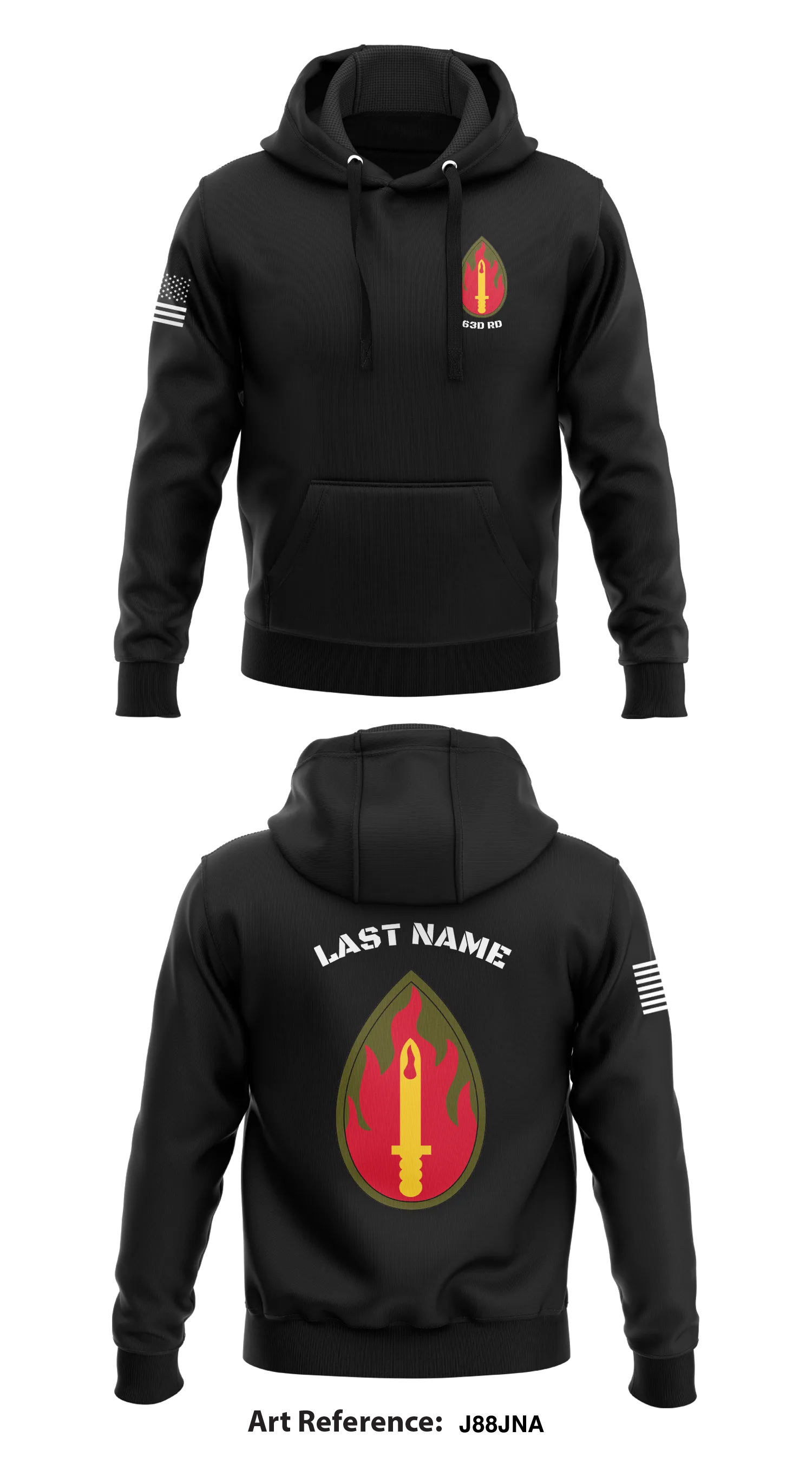 CUSTOM - 63d RD  Core Men's Hooded Performance Sweatshirt - j88jNa