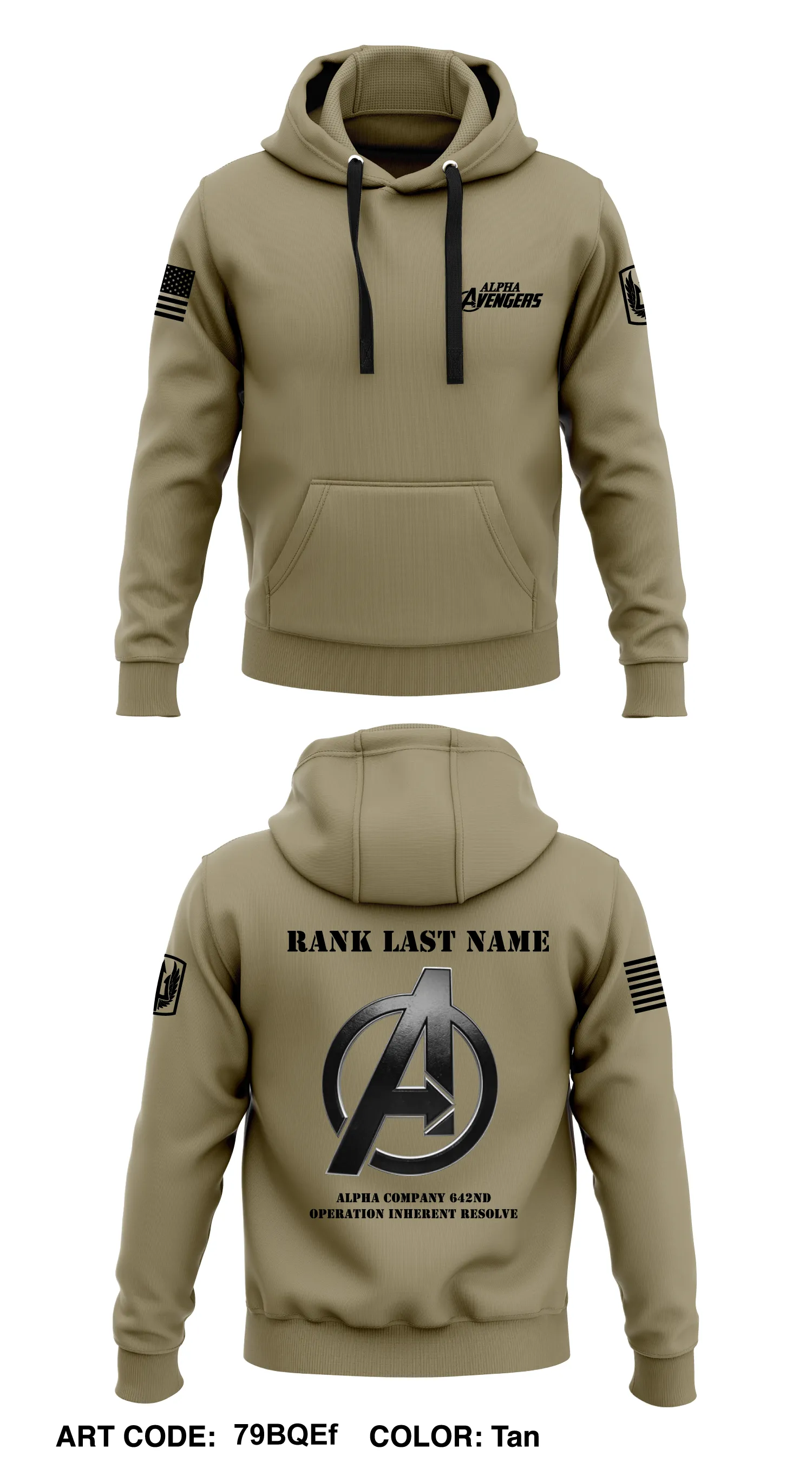 CUSTOM A Co 642D ASB  Core Men's Hooded Performance Sweatshirt - 79BQEf