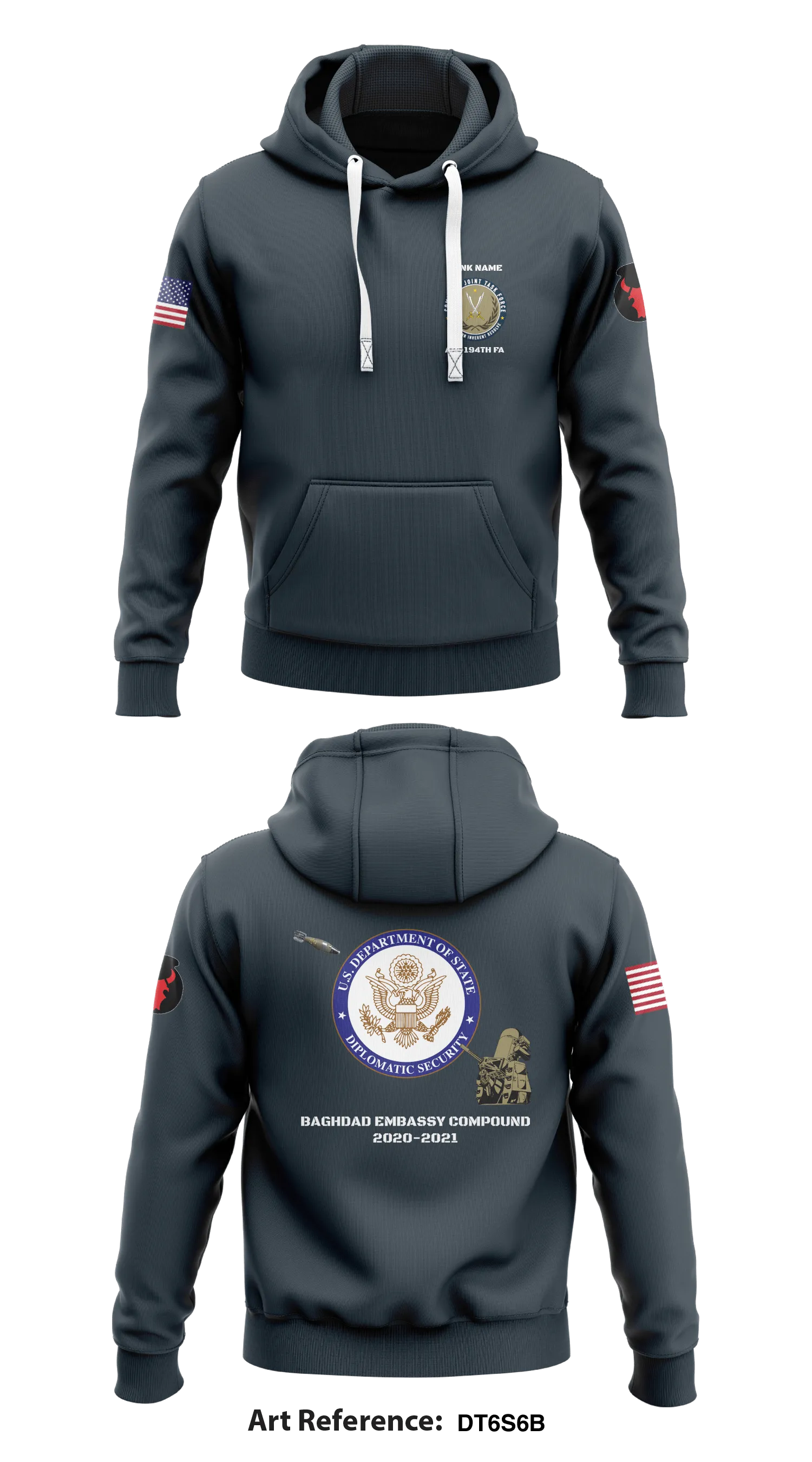 CUSTOM - Alpha Battery 1-194th FA Store 1  Core Men's Hooded Performance Sweatshirt - dT6S6b