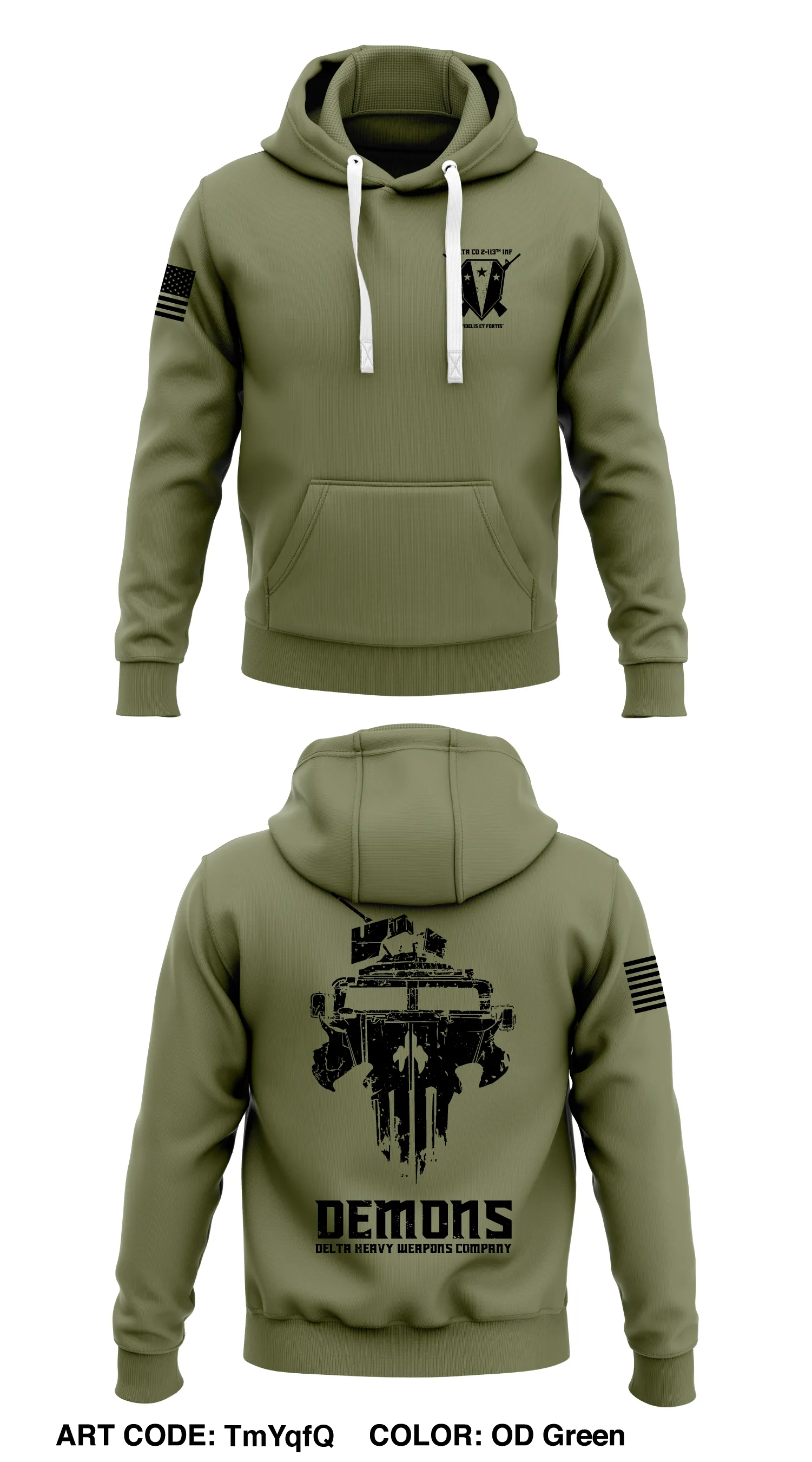 D Co 2bn 113 INF  Store 1  Core Men's Hooded Performance Sweatshirt - TmYqfQ