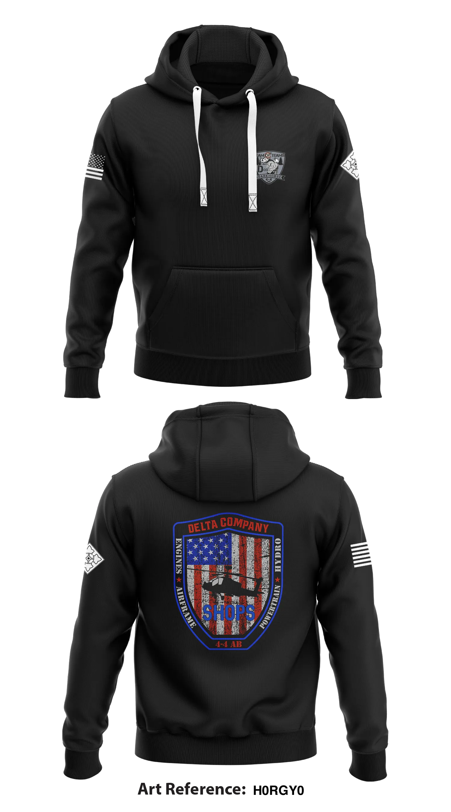 D. Co, 4-4 AB, 4th CAB Store 1  Core Men's Hooded Performance Sweatshirt - h0RgY0