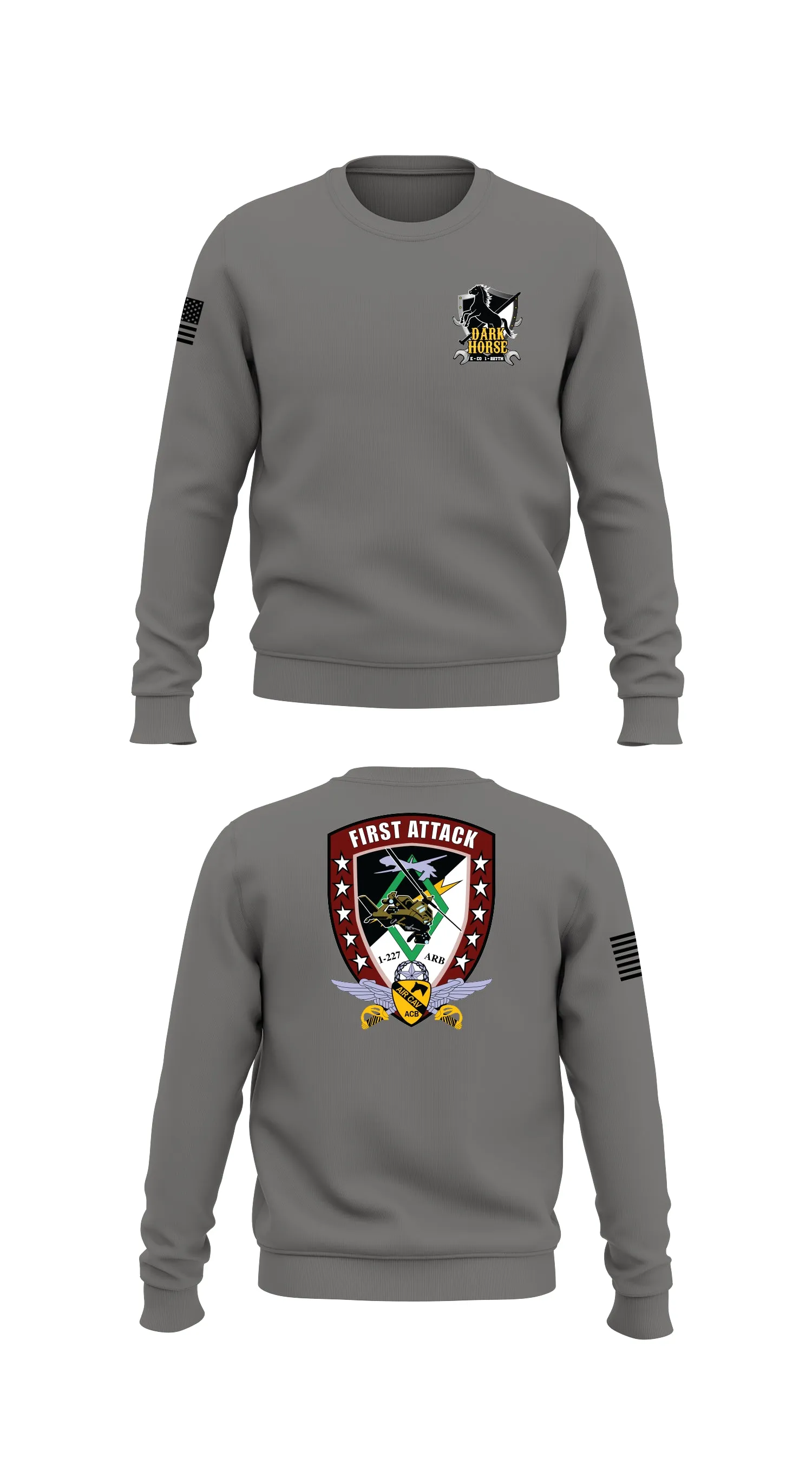 dark horse echo/1 227th arb Core Men's Crewneck Performance Sweatshirt - 54361425895