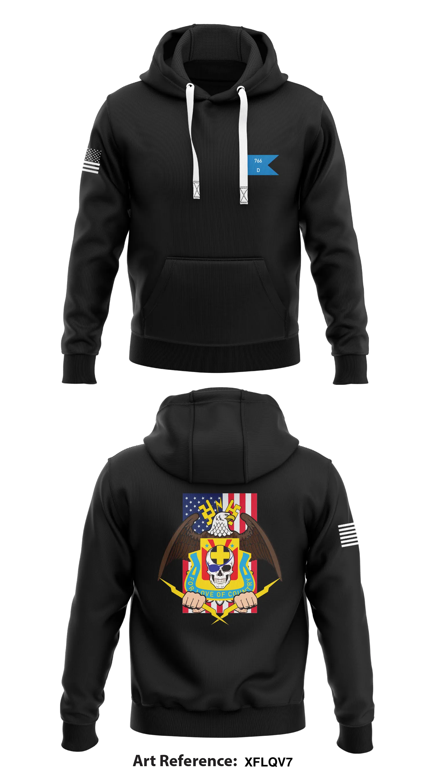 Delt Co., 766th BEB Store 1  Core Men's Hooded Performance Sweatshirt - xFLQv7