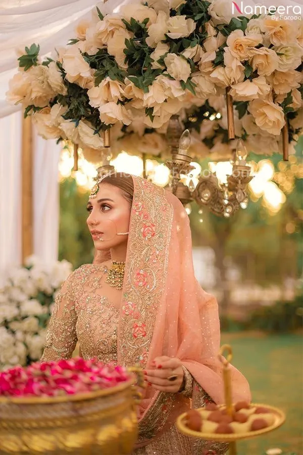 Designer Peach Color Lehenga Choli Bridal Dress #BN1021